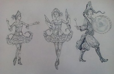 Эскизы к спектаклю костюмы