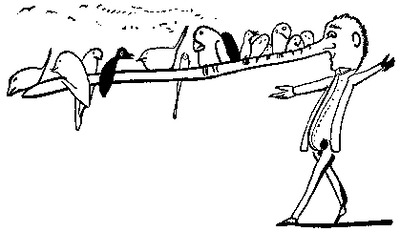 Для любителей птиц. Эдвард Лир у него на носу Собирались все птицы в лесу