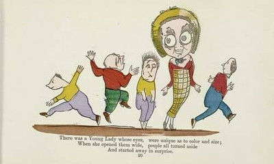 У девицы одной оба глаза