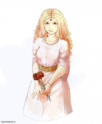 Девушка с цветами