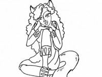 Раскраска Девочка-лисичка