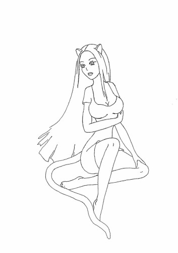 Раскраска Женщина-кошка
