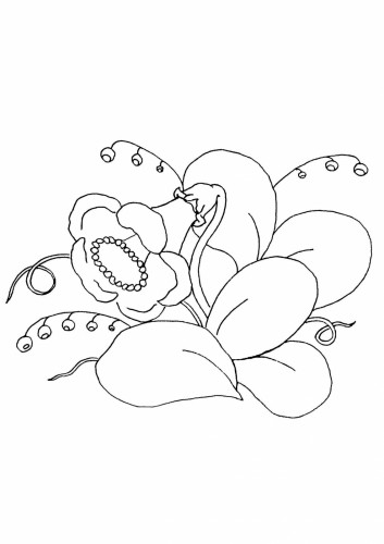 Раскраска Необычный цветок