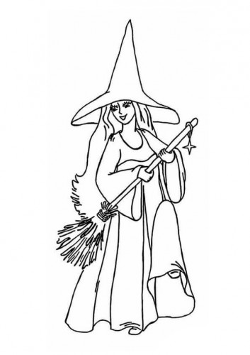 Раскраска Ведьма