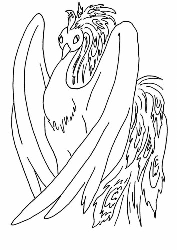 Раскраска Жар-Птица