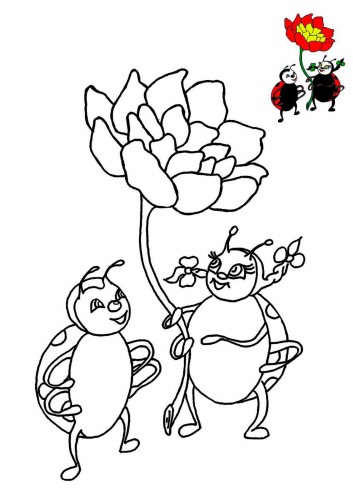 Раскраска Божьи коровки