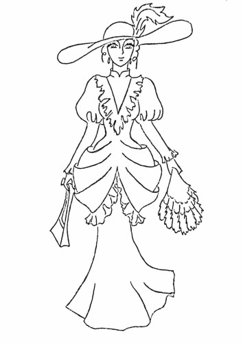 Раскраска Леди